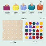 Lastele m&otilde;eldud puidust kruvimutri lahtiv&otilde;etav kuju, v&auml;rviga sobiv ehitusklotsid Montessori m&auml;ngud, &otilde;petlikud m&auml;nguasjad lastele ZPG