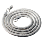 Lame kaelakee H&otilde;bedase v&auml;rvi ussikett Meeste Kingitus Ehted Erineva pikkusega Pehme ussiluu Lame ussikaelakee Naistele Meestele 4mm-40cm