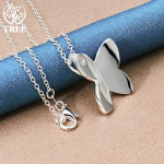 925 h&otilde;bedast AAA tsirkoonist liblikas ripatsiga kaelakee ehted 45cm