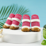Kingad koertele Kutsikate suvised hingavad v&otilde;rgust vihmajalatsid V&auml;ikesed keskmised koerasandaalid Chihuahua Kaisukoera saapad Lemmikloomatarbed Size 5 punane