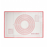 Suurem&otilde;&otilde;tmeline silikoonist k&uuml;psetusmatt saiakeste rullimine s&otilde;tkumisplaat koos skaalaga k&ouml;&ouml;gimatiga pitsataigna mittenakkuv plaat K&ouml;&ouml;git&ouml;&ouml;riistad HMKH YSXX 60x80cm punane