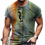 Muscle Streetwear Meeste T-s&auml;rk Ameerika lipuga prinditud T-s&auml;rk suvine &uuml;markaelusega Lahe &uuml;lisuur 3D-printimisega T-s&auml;rk 6XL
