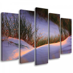Viieosalise pildiga l&otilde;uenditr&uuml;kk Beach Sea Sand 100x70 lilla