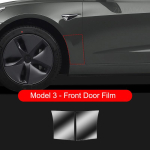 Tesla Model3/Y 2017-2023 esiukse tagaukse pikendatud kaitsekile jaoks n&auml;htamatu autoriiete PPF lambi kilekomplekt Model3 Front Door black