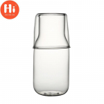 Tere Jaapani stiilis l&auml;bipaistev kommiv&auml;rvi klaasist teetassi komplekt Lihtne kuumakindel joogimahla tass koos teekannuga veepudeliga