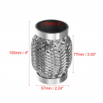 X Autohaux 51mm 58mm 65mm 76mm roostevabast terasest auto summuti v&auml;ljalasketoru painduv torutoru universaalne v&auml;ljalaske&uuml;hendus 51x77x100mm