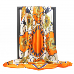 Kvaliteetsed luksuslikud siidist sallid peapael Sallid kaelasall naistele kett siidist sall naiste dekoratiivne sall 90*90cm virsik