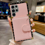 Kandiline kaardikoti rahakoti&uuml;mbris Samsung S23 S22 Ultra S21 S20 FE S10 S9 S8 Plus A14 A24 A34 A54 A13 A23 A33 A53 A51 A31 A71 rahakotikaardi pesa kate iphone 7plus 8plus roosa