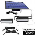 Solar One Drag Two t&auml;iustatud sise- ja v&auml;listingimustes veekindel p&auml;ikesevalgusti juhtmet&otilde;mbel&uuml;liti h&auml;davalgustuse sise&otilde;ue aia l&auml;bip&auml;&auml;su prožektor double head black