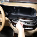 LHD Car Accessories ABS Carbon Fiber Pattern Dashboard Panel Lower Board Cover Trim For Mercedes Benz S class W221 2008 -