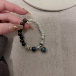 K&auml;sitsi valmistatud keraamiline helmestega k&auml;ev&otilde;ru Eksootilises etnilises stiilis k&auml;ev&otilde;ru Tiibeti iidses stiilis k&auml;ev&otilde;ru elastne k&auml;ev&otilde;ru 12.5-16cm must