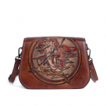 Sagittarius Women Crossbody Bag Vintage Design k&auml;ekotid Ehtsast nahast &otilde;lakotid Br&auml;ndi Mood T&otilde;mblukuga kott 24.5*18*7cm tumeroheline v&auml;rv
