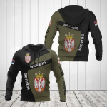 Serbia Meeste Hoodie S&uuml;gis pikkade varrukatega Pullover Kapuutsiga topp Serbia liputr&uuml;kis Suurem&otilde;&otilde;duline meester&otilde;ivastega kapuuts meestele L must