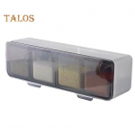 Kaanega maitseainekarp Suure mahutavusega tolmukindel veekindel seinale paigaldatav soolapiprakarbi maitseainepurk lusikakomplektiga puhas