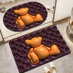 Uus 3D kaheosaline laiendatud p&otilde;randamattide komplekt Cartoon Crystal Velvet vannitoa p&otilde;randamatid Stereoscopic Vision Diatom Muda p&otilde;randamatid, kaheosaline komplekt 40x60cm 2 pieces