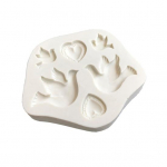 Romantiline s&uuml;dame silikoonvorm Love Bird DIY Decor Fondant Cake K&ouml;&ouml;k K&uuml;psetusn&otilde;ud valge