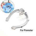 Hambaklamber Kummist tamm Klambrid raamiga Hoidik Hambakummist tamm klamber, roostevabast terasest hambaarsti materjalid 1 piece for Premolar