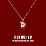 RUI RUI YU j&otilde;ulude uus kaelakee ripats ehe ripats kaelakee naistele meestele t&uuml;druks&otilde;brale paarile armuke ehted 1 PC