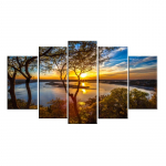 5 paneeli Maastikupildid Seinakunst L&otilde;uend Maalimine Maastikuplakat Seinte Meremaastik Maalimine Magamistoa Kodukaunistuse Pilte Ilma raamita 30x40cm*2 30x60cm*2 30x80cm*1