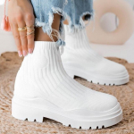 Lumeplatvorm Naiste silmkoelised saapad Naiste jalan&otilde;ud Naiste kingad hoiavad soojas poolsaapad vabaaja talvejalatsid 43 valge