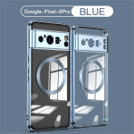 TPU pehme &uuml;mbris Google Pixel 8 Pro Magsafe &uuml;mbrisele, l&auml;bipaistev galvaniseeritud, pehme silikoonist magnetiline juhtmevaba laadimine p&otilde;rutuskindel tagakaas for pixel 8 sinine