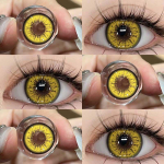 MillCreek v&auml;rvilised kontaktl&auml;&auml;tsed 14,5 mm sinine punane roheline Cosplay seeria kontaktl&auml;&auml;tsed Halloween Cosplay Anime Eye 0 kraadi 2tk 0 oranž