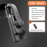 L08 Gimbal k&auml;eshoitav automaatne v&auml;rinavastane stabilisaator reisimine 360&deg; p&ouml;&ouml;rlev AR intelligentne j&auml;rgimisklamber videologi v&otilde;tmiseks nutitelefoni must