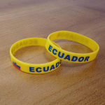 2tk Ecuadori lipp Silikoonist k&auml;ev&otilde;ru Sport randmepaelad Randmepael K&auml;epael Meeste Naiste Kummipael korvpalli Jalgpallif&auml;nnidele Moeaksessuaarid 2pcs