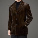 &Auml;riline vabaaja naaritsa karusnaha mantel meeste talvine keskealine karusnahast integreeritud karusnahast jope jakk jakk XXL