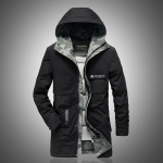 Talvine meeste keskmise pikkusega sulejope &otilde;ues soe sulejope kapuutsiga valge pardi sule puuvillane jope M khaki