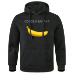 Naljakad Dolce&Banana Printing Pusad Unisex Mood Uudne Hoodie Unisex Basic Casual All Match Dressip&auml;rgid Lahtised Oversized kapuutsiga L