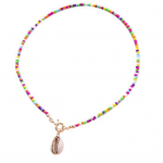 Bohemian Beach Cowrie Sea Shell ripats Naiste Beaded Chain Kaelakee Ehted mitmev&auml;rviline