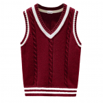 Poiste, t&uuml;drukute V-kaelusega kampsun, vest, laste unisex kooli vabaaja varrukateta vest 2-3 Years burgundiapunane