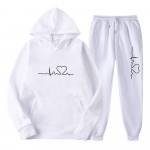 2024. aasta meeste ja naiste pluss fliisist kapuutsiga komplekt s&uuml;gisene ja talvine meeste s&uuml;damekujuline kapuuts Trend vabaaja meeste tr&uuml;kitud s&auml;rk S