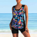 Naiste p&auml;itsed Brilliant Flowers Print Bikini Tankini ujumistrikoo S must