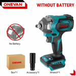 ONEVAN 1200N.M harjadeta elektriline l&ouml;&ouml;kmutriv&otilde;ti 1/2-tolline aku elektriline mutriv&otilde;ti Kruvikeeraja Elektrit&ouml;&ouml;riistad Makita 18V aku jaoks Without Battery