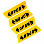 4 tk/komplekti autoukse helkurteip Avatud kleebis Hoiatus Ohutusm&auml;rk Automaatne kleebis punane