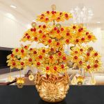 Puu Feng Shui Lucky Skulptuurid K&auml;sit&ouml;&ouml; Bonsai Stiilis J&otilde;ukus kontorikaunistuseks Laud Pulmad