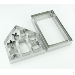 10 tk j&otilde;ulupiparkoogimaja k&uuml;psisel&otilde;ikur DIY koogivorm toidukvaliteediga roostevabast terasest vormid