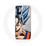 &Uuml;mbris Xiaomi Redmi Note 10T 5G Anime Dragon Ball Goku Blue Hair jaoks