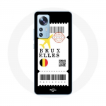 Coque pour Xiaomi Mi 12 / 12X Billet d'avion Bruxelles Belgique