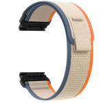 26 22mm Quickfit nailonist kellarihm Garmin Fenix ​​7 7X Pro 6X 5X/Epix Pro Gen2 51mm 47mm eelk&auml;ijale 955 965 QuickFit22mm oranž/beež