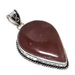 Natural Strawberry Quartz Gemstone 925 Sterling Silver Pendant 2.56 q7i03
