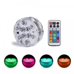 LED-valgustid koos kaugjuhtimisega veekindlate LED-tulede padjakuga, mis t&ouml;&ouml;tavad akvaariumi mullivanni tiigi basseinialuse vaasi aia pulmapeo jaoks