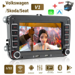 7-tolline Android Carplay auto multimeediumipleier VW/Volkswagen Golf Polo Tiguan Passat B7 B6/Seat Leon/Skoda Octavia raadio GPS-navigatsiooni jaoks 2+32GB 1+32GB