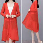 J&auml;&auml;l&otilde;ng naiste s&auml;rk Keskmise pikkusega suvine metsik &uuml;li&otilde;huke lahtine mood v&auml;limine kulumine UV-kindel hingav p&auml;ikesekaitsega &uuml;ler&otilde;ivad XXXL oranž