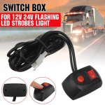 1 tk auto veoauto vilguvalgusti koos kastiga 12 V 24 V t&ouml;&ouml;tuleriba sisse/v&auml;lja l&uuml;liti Vilkuv LED-valgusriba Majakad Lambi l&uuml;liti gray