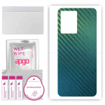 apgo Protective Skin Sticker for the back compatible with Vivo Y73t, Wrap Film, Foil, Vinyl - Pattern Carbon Chameleon CAKA1