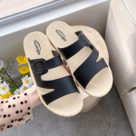 Naiste elastsed lamedad sandaalid pahkluu rihmaga, laia varbaga, laia rihmaga Moodsad suvekingad 40-41 valge