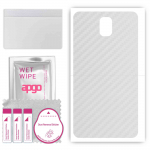 apgo Protective Skin Sticker for the back compatible with Samsung Galaxy Note 3, Wrap Film, Foil, Vinyl - Pattern Transparent Carbon